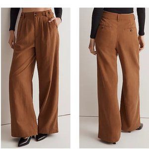 Madewell The Harlow Wide-Leg Pants in Acorn Size 12P